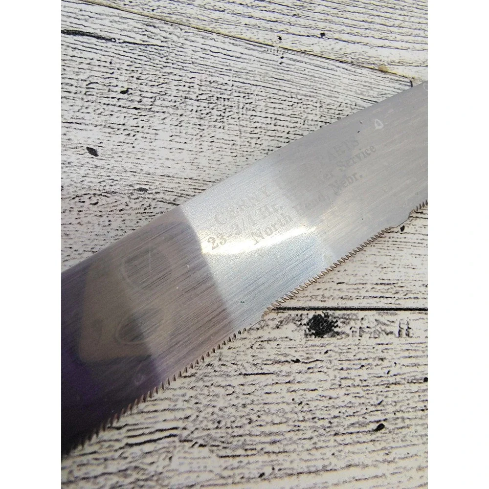 Vintage Cerny Parts‎ Nebraska Advert Promo Utility Knife Saw Blade Wood Handle